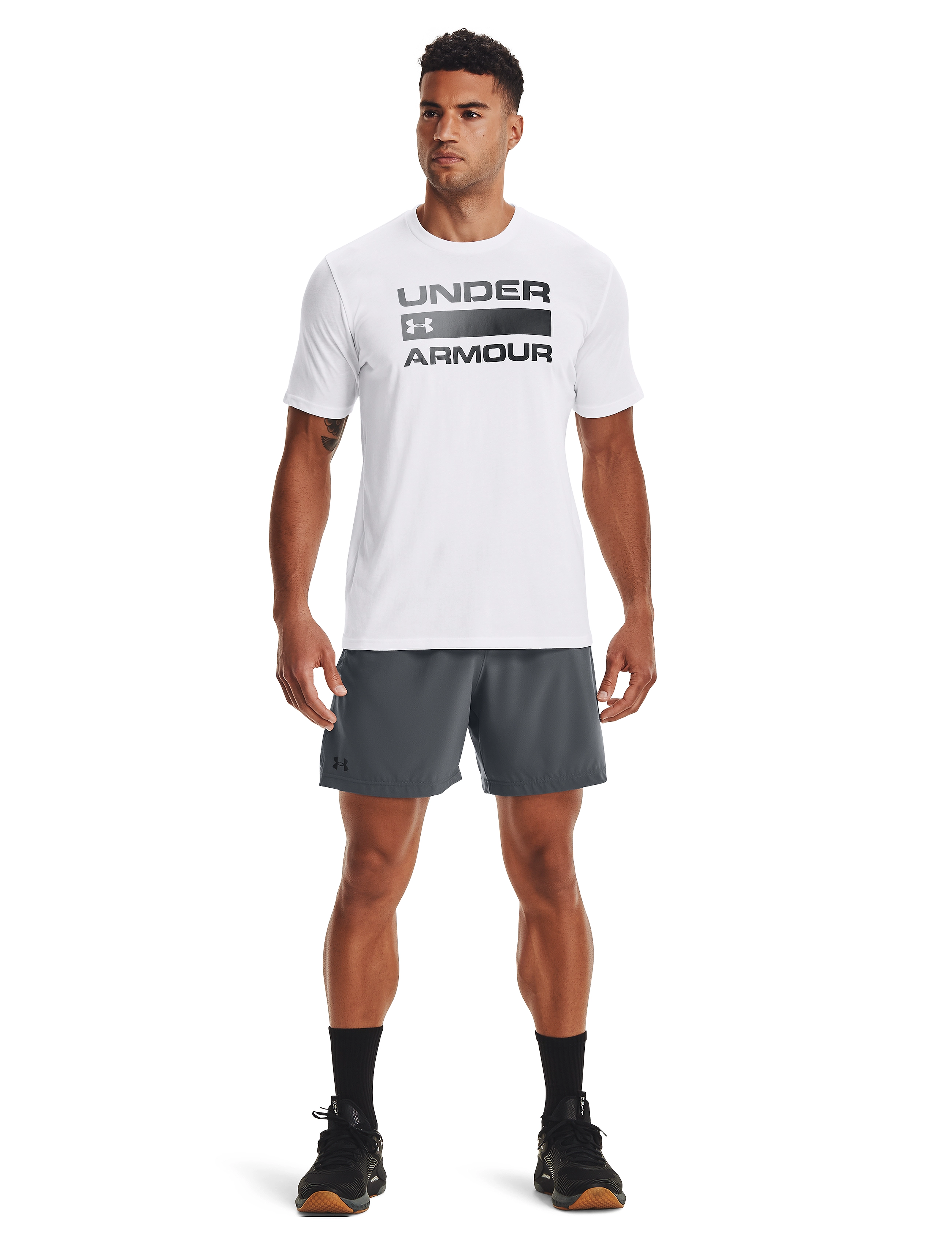 Under Armour Ua Team Issue Wordmark Ss, XXL, White, T-Shirts > Kortærmede, Herre