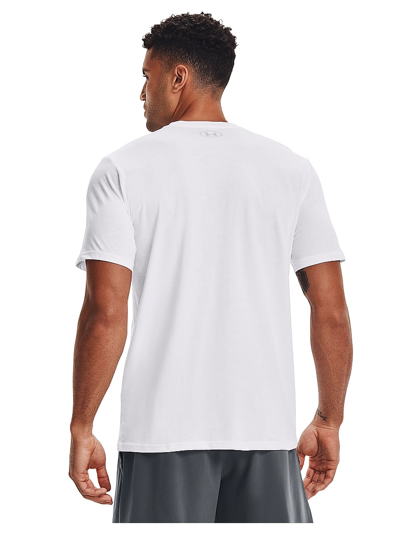 Under Armour - UA TEAM ISSUE WORDMARK SS - t-shirts - white - 5