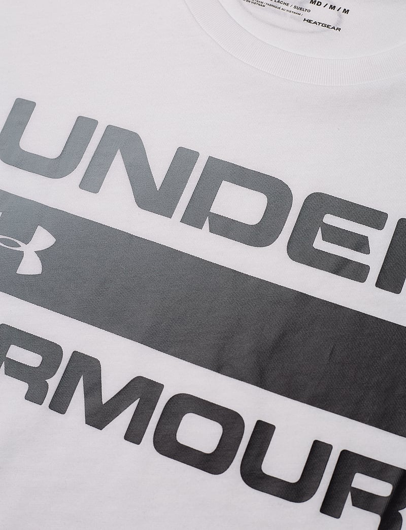 Under Armour - UA TEAM ISSUE WORDMARK SS - t-shirts - white - 3
