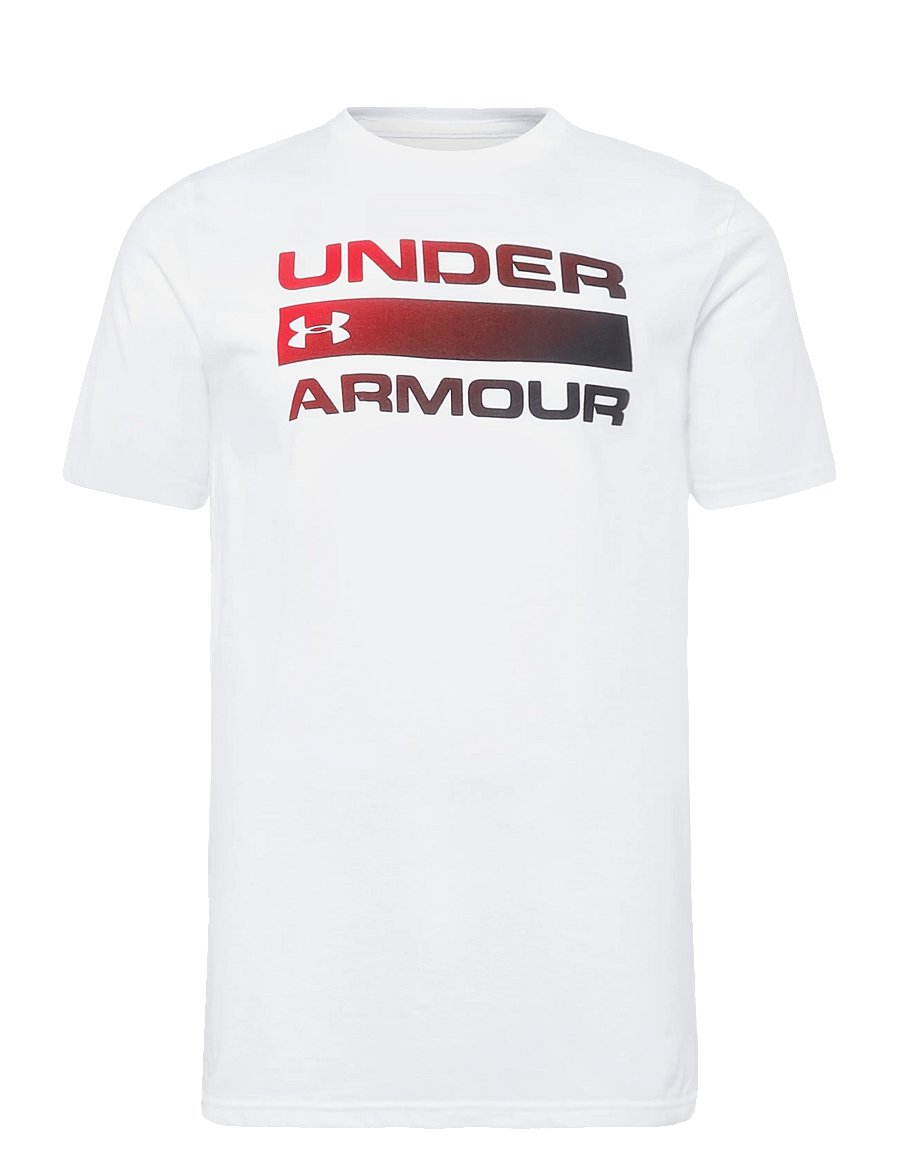 Under Armour - UA TEAM ISSUE WORDMARK SS - t-shirts - white - 1