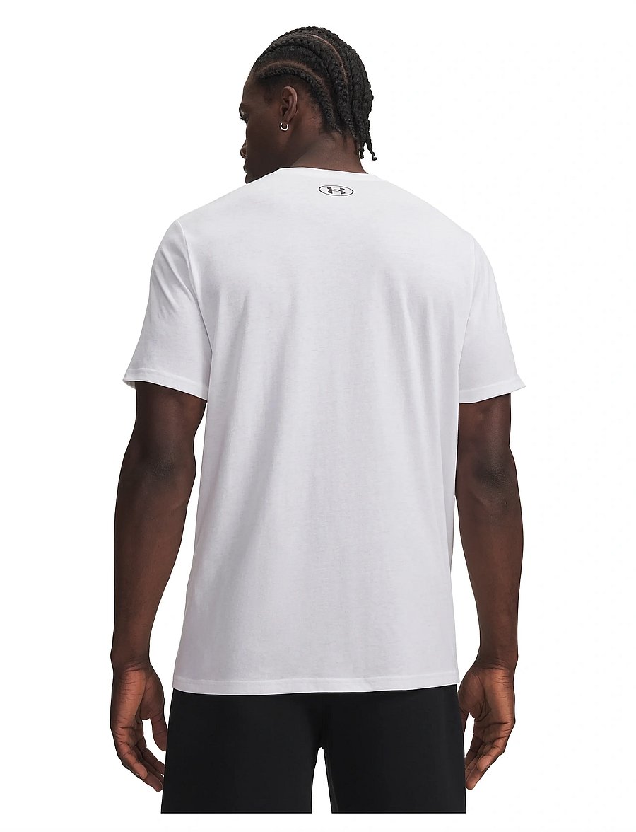 Under Armour - UA TEAM ISSUE WORDMARK SS - t-shirts - white - 3