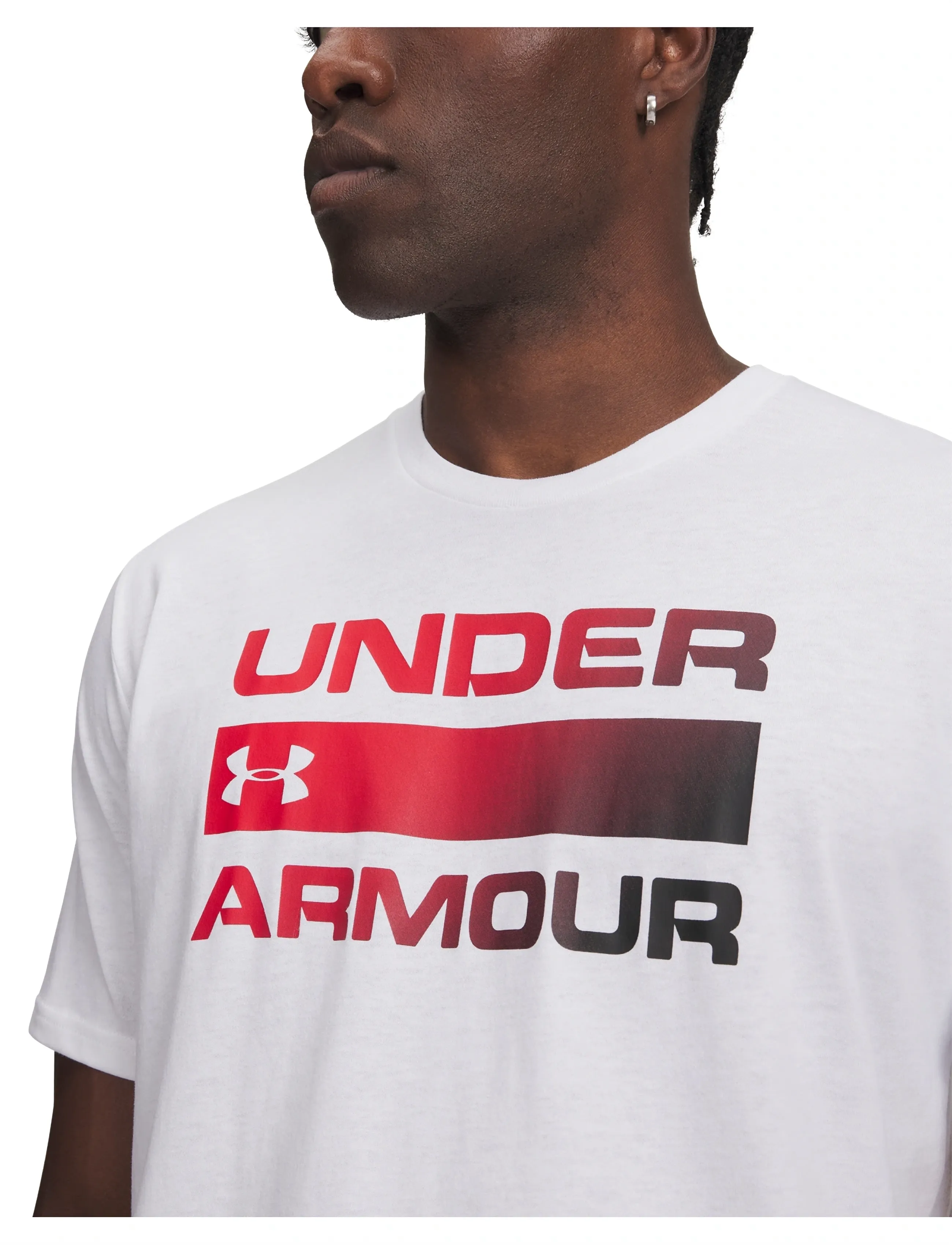 Under Armour - UA TEAM ISSUE WORDMARK SS - alussärgid ja t-särgid - white - 4
