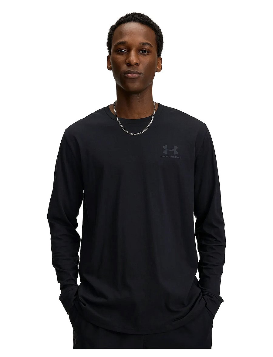 Under Armour - UA SPORTSTYLE LEFT CHEST LS - langarmshirts - black - 0