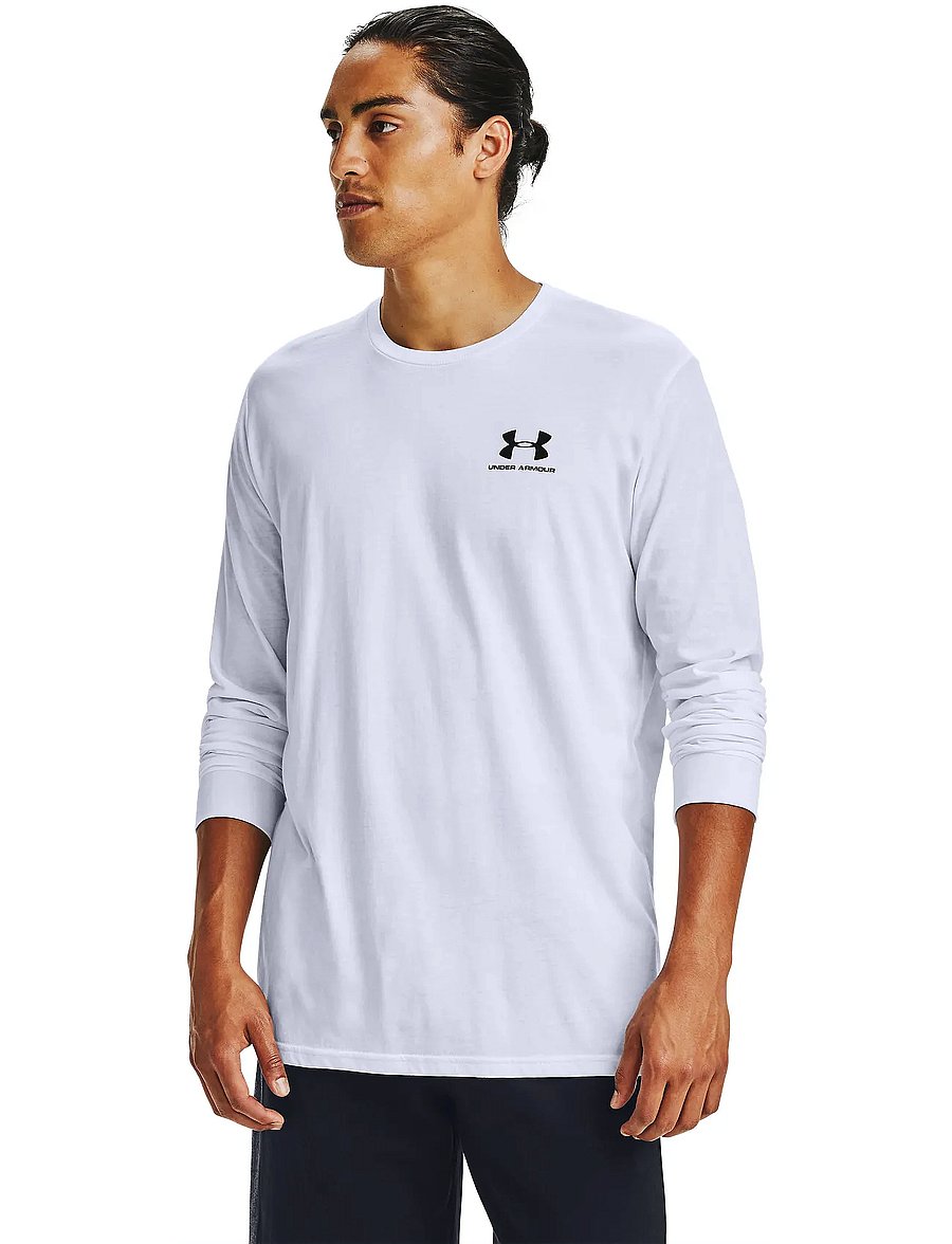 Under Armour - UA SPORTSTYLE LEFT CHEST LS - longsleeved tops - white - 0