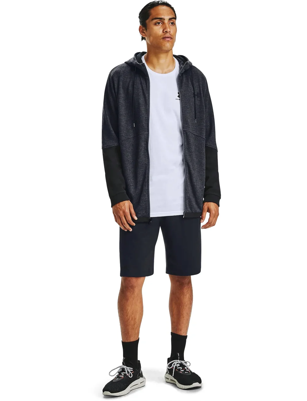 Under Armour - UA SPORTSTYLE LEFT CHEST LS - langarmshirts - white - 4