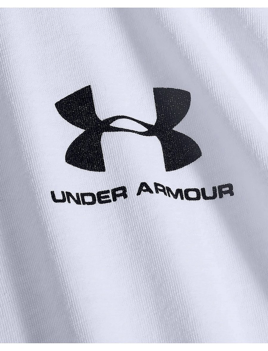 Under Armour - UA SPORTSTYLE LEFT CHEST LS - longsleeved tops - white - 5