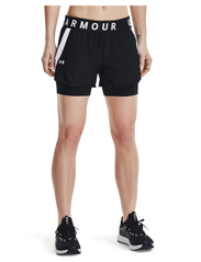 Under Armour - Play Up 2-in-1 Shorts - trening shorts - black - 3