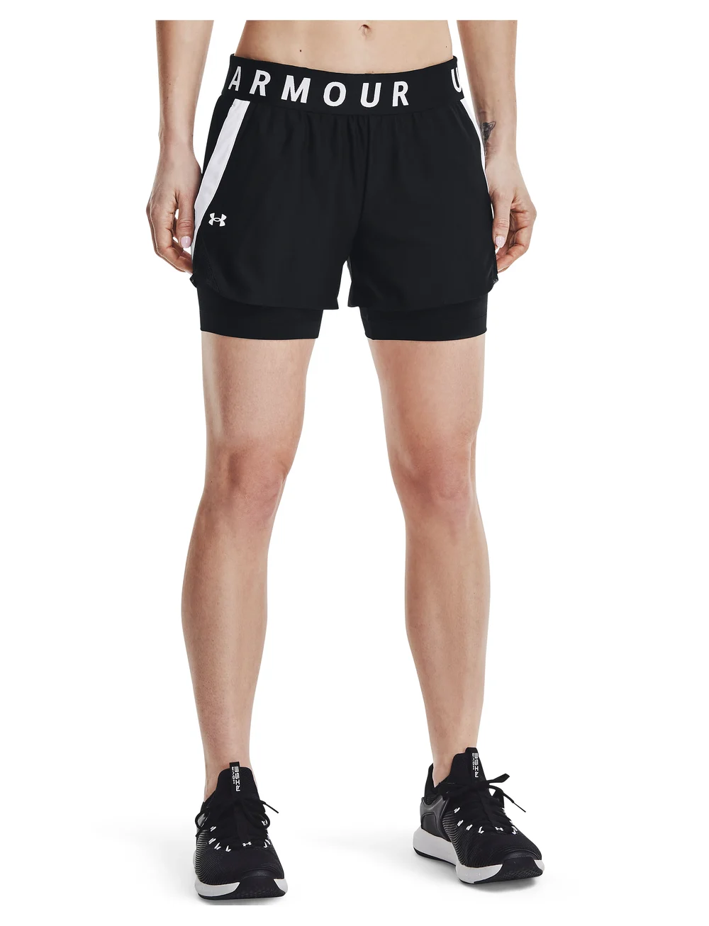Under Armour - Play Up 2-in-1 Shorts - lühikesed treeningpüksid - black - 3