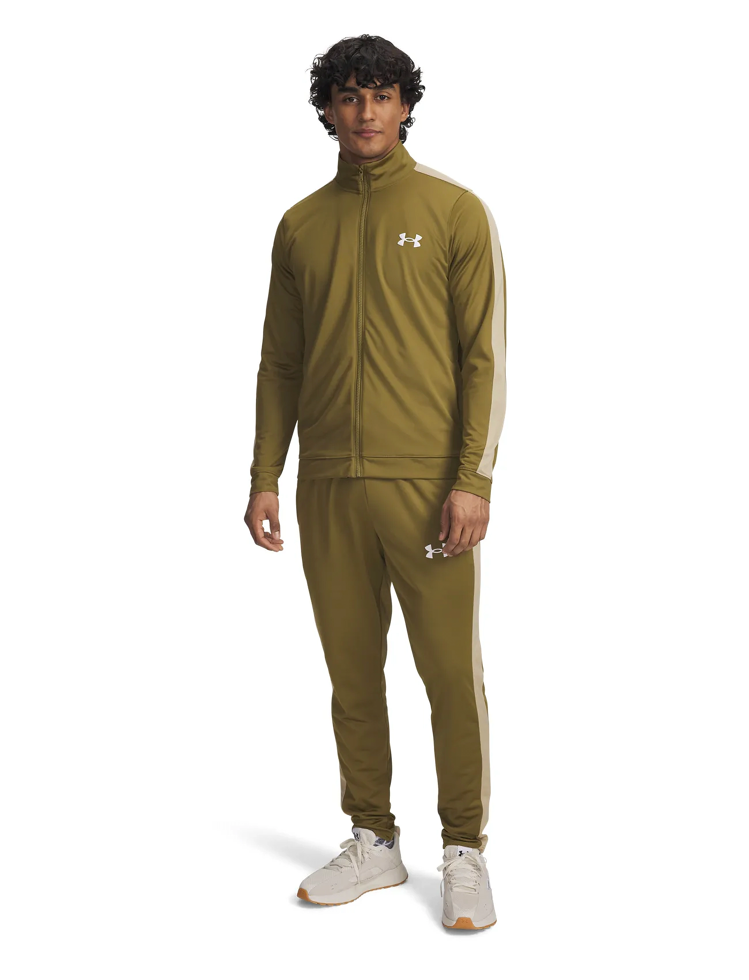 Under Armour - UA Rival Knit Track Suit - tracksuits - canteen green - 0