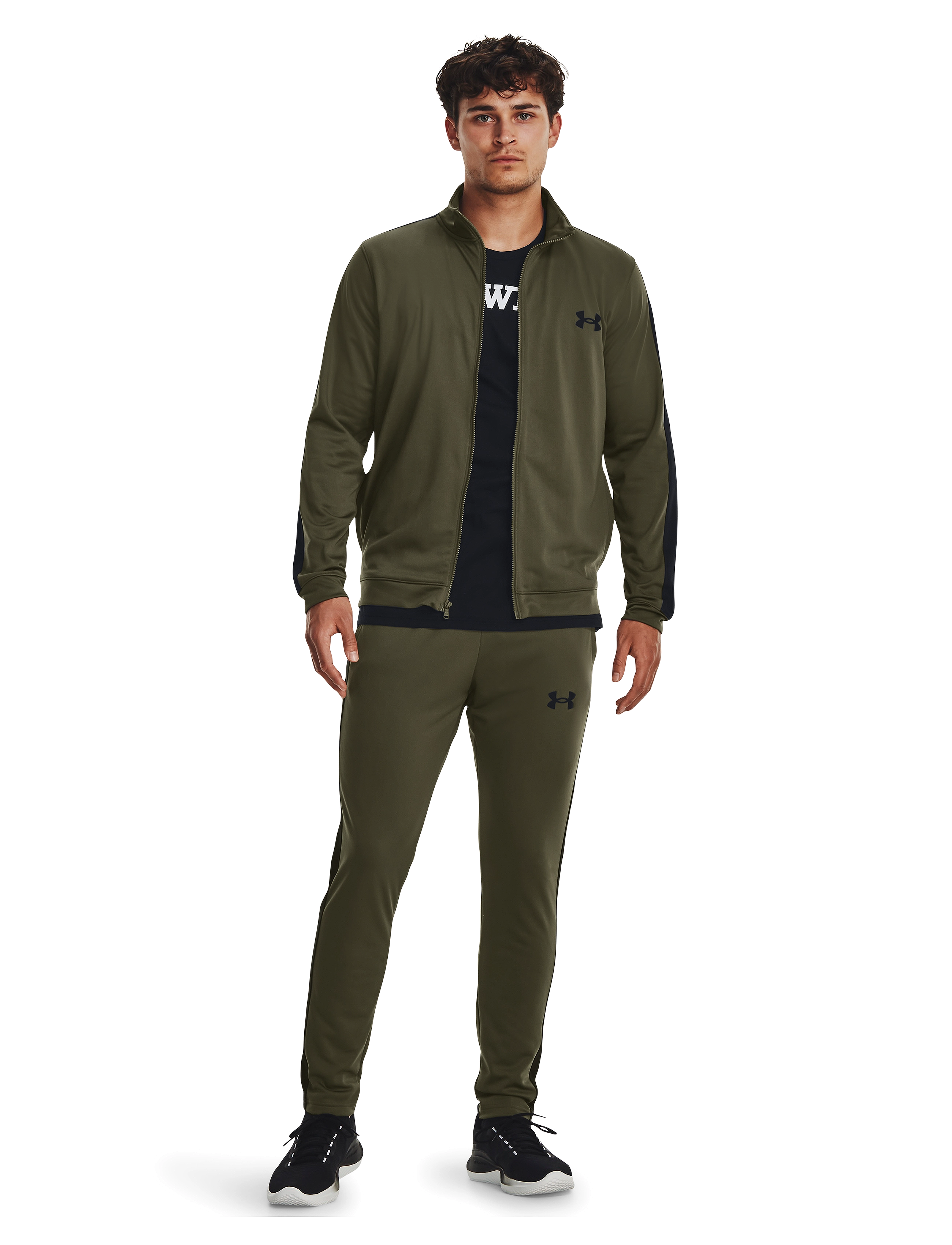 Under Armour UA Rival Knit Track Suit - Dressipluusid - MARINE OD GREEN / khaki/green