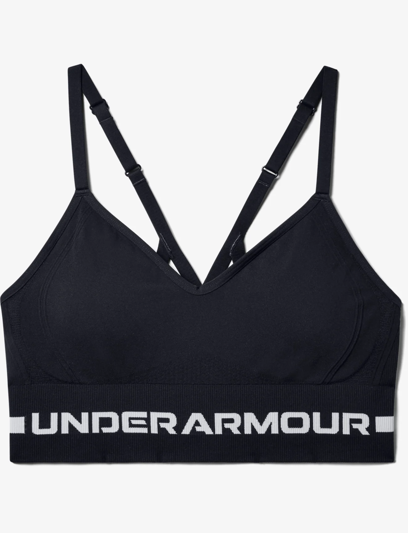 Under Armour - UA Seamless Low Long Bra - najniższe ceny - black - 0