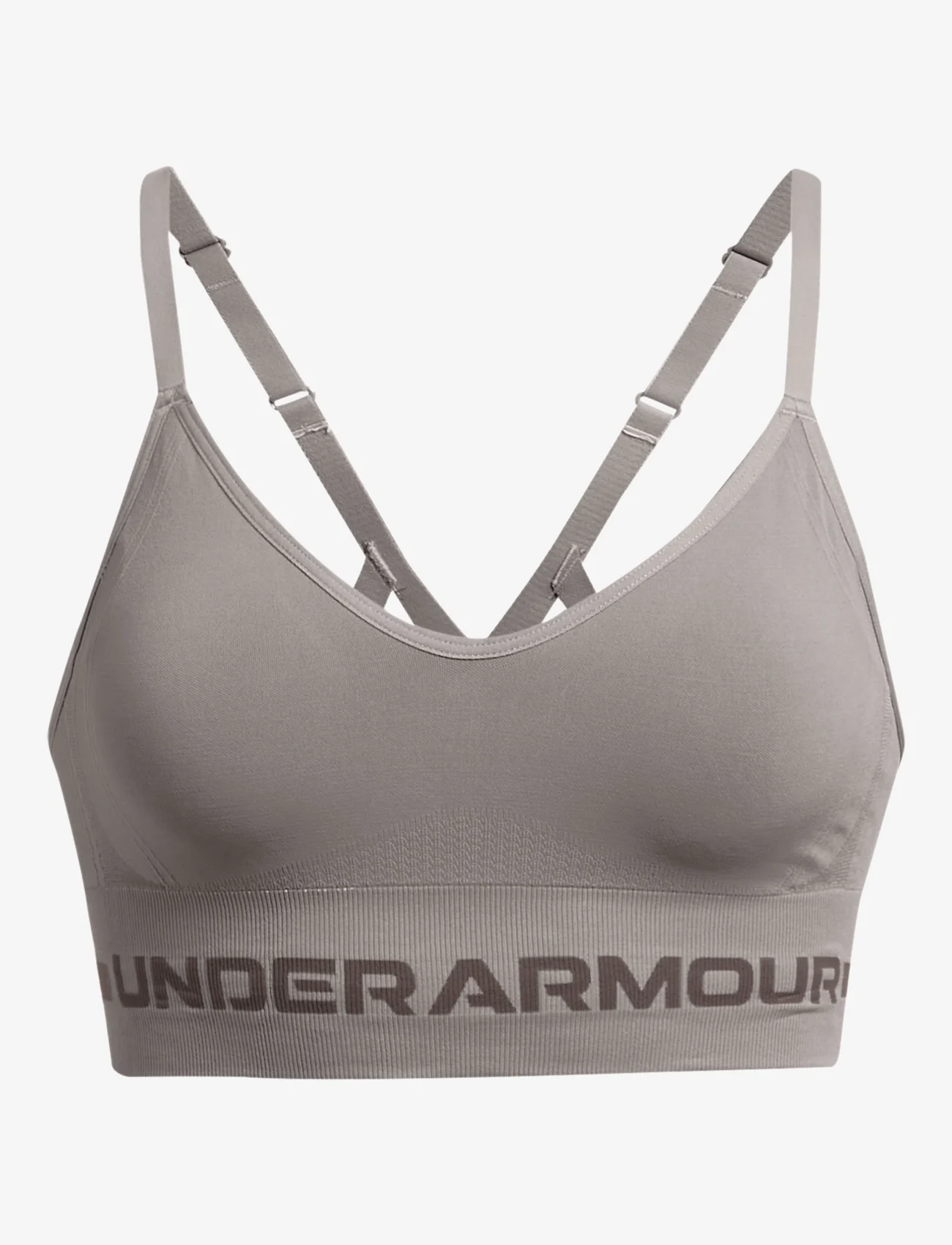 Under Armour - UA Seamless Low Long Bra - moterims - gray - 0