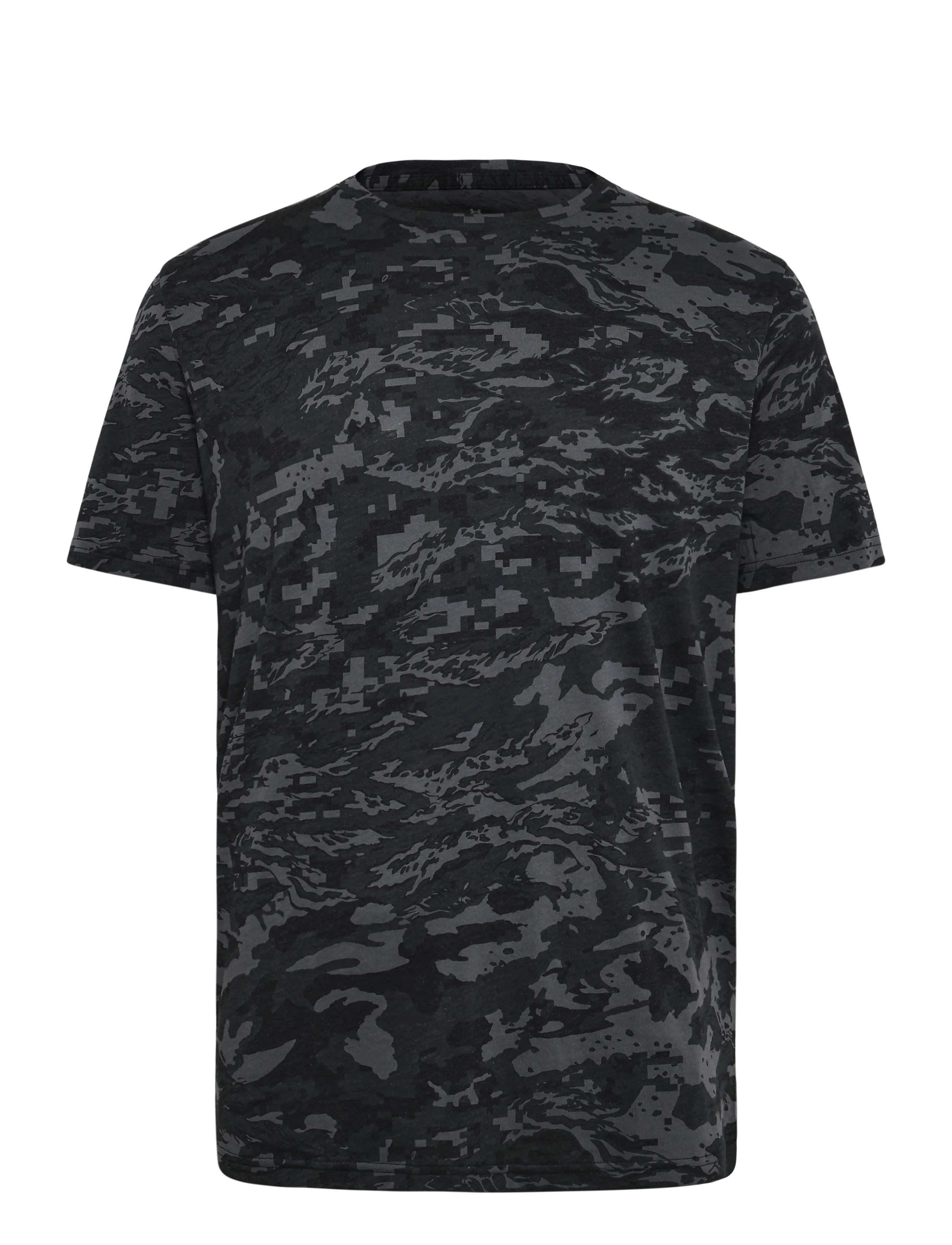 Under Armour UA ABC CAMO SS - Toppe & T-shirts - BLACK / black