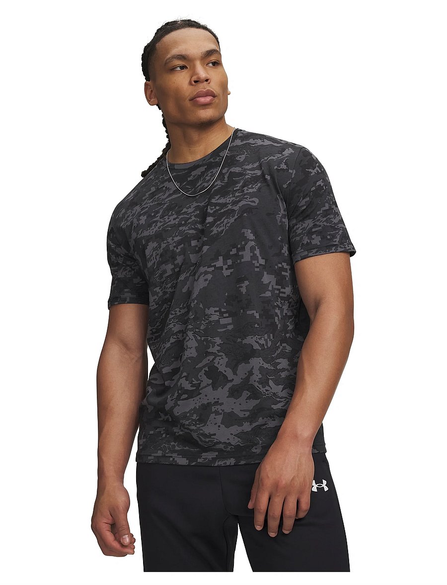 Under Armour - UA ABC CAMO SS - tops & t-shirts - black - 0