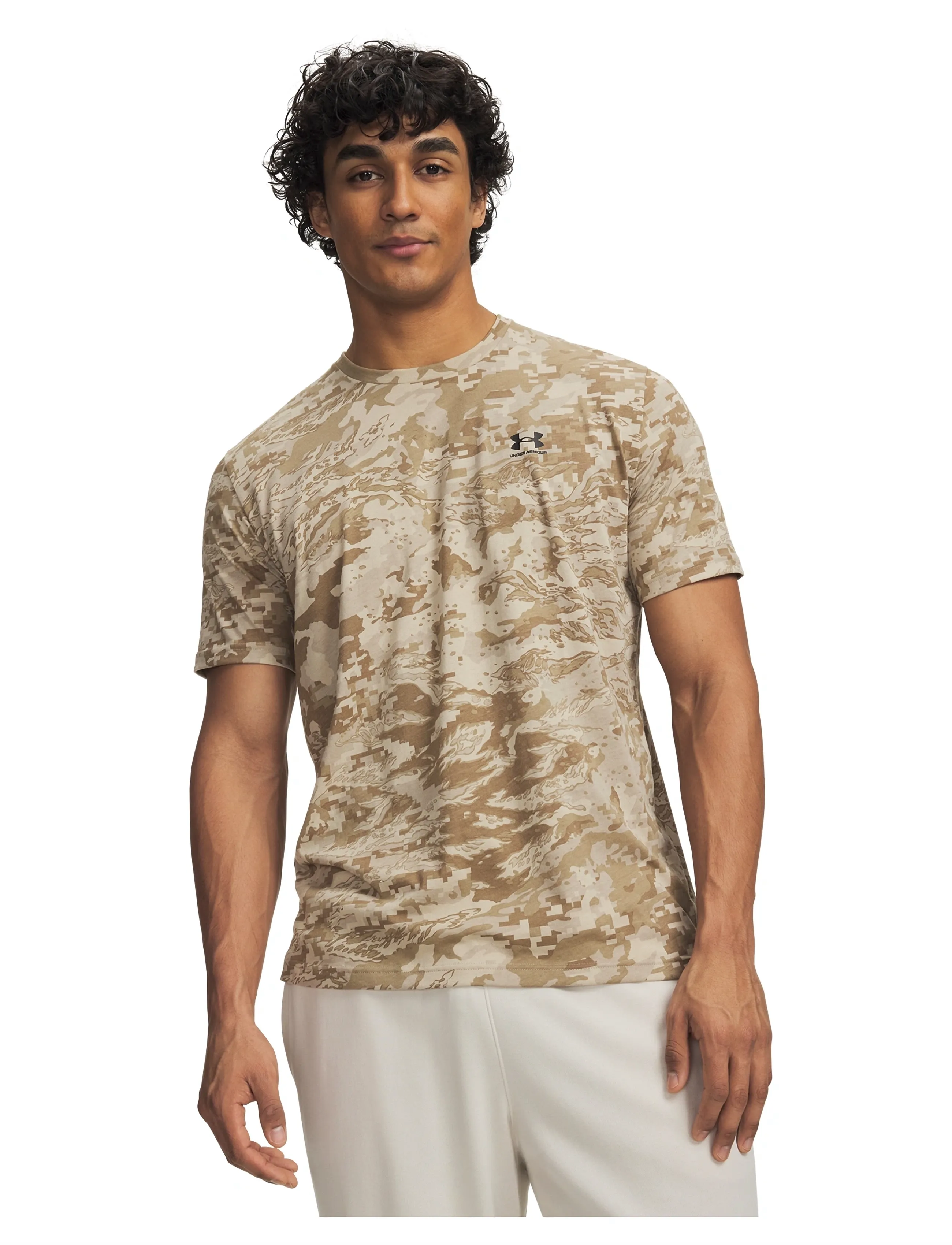 Under Armour Ua Abc Camo Ss, XS, T-shirts, Khakigrün - Short-sleeved, Männerswear