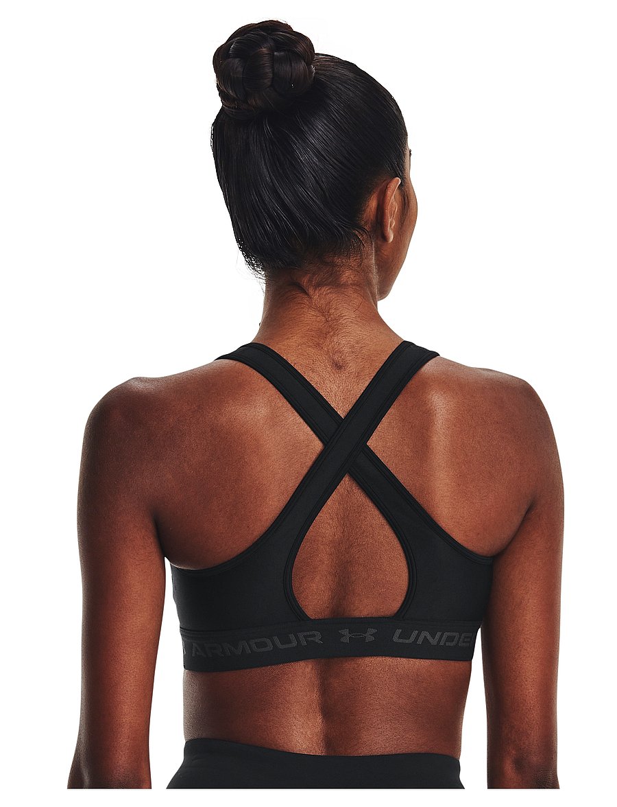 Under Armour - Crossback Mid Bra - mittlerer halt - black - 4
