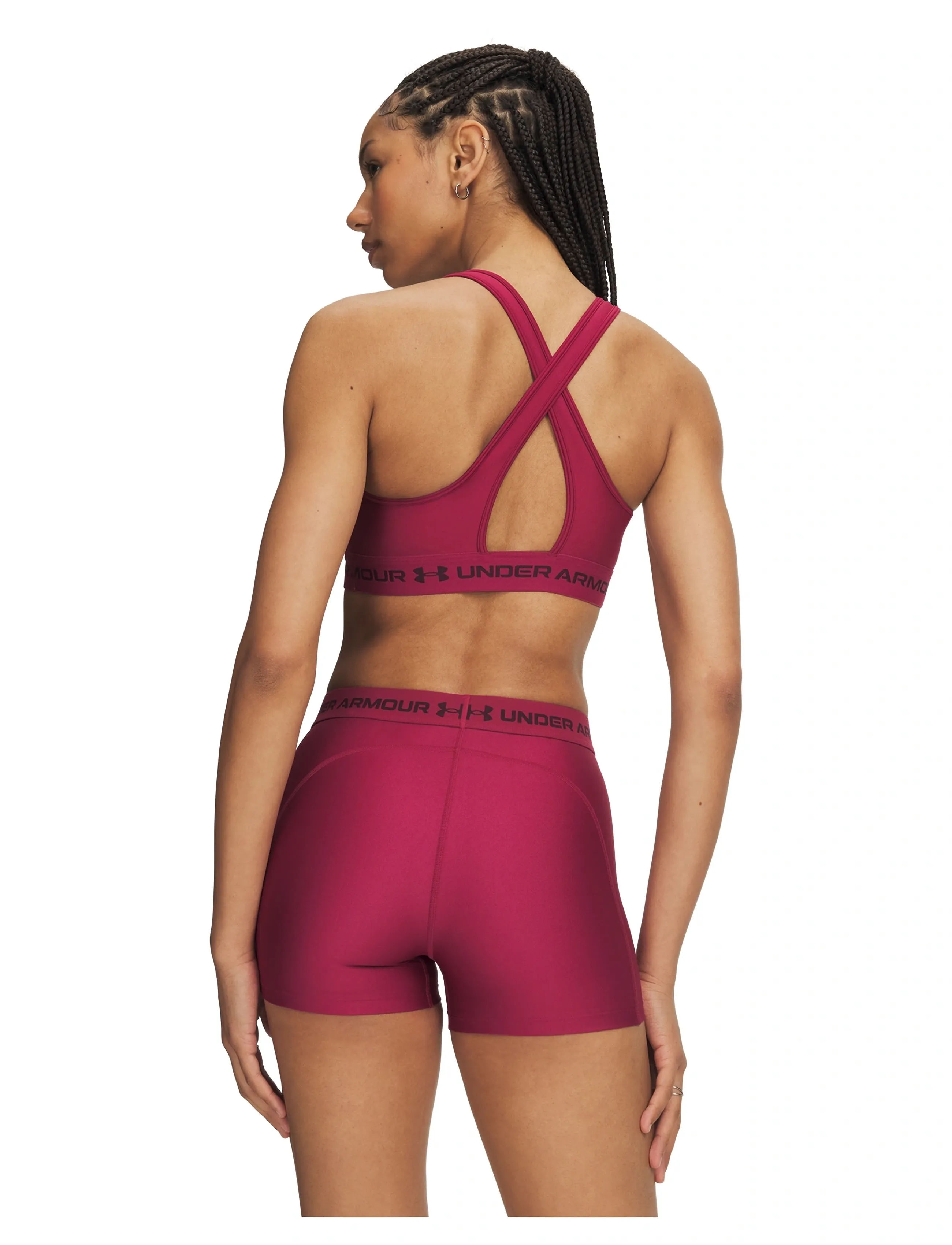 Under Armour - Crossback Mid Bra - mittlerer halt - claret - 3