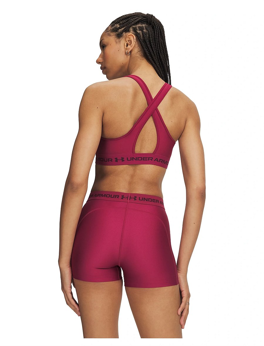 Under Armour - Crossback Mid Bra - mittlerer halt - claret - 3