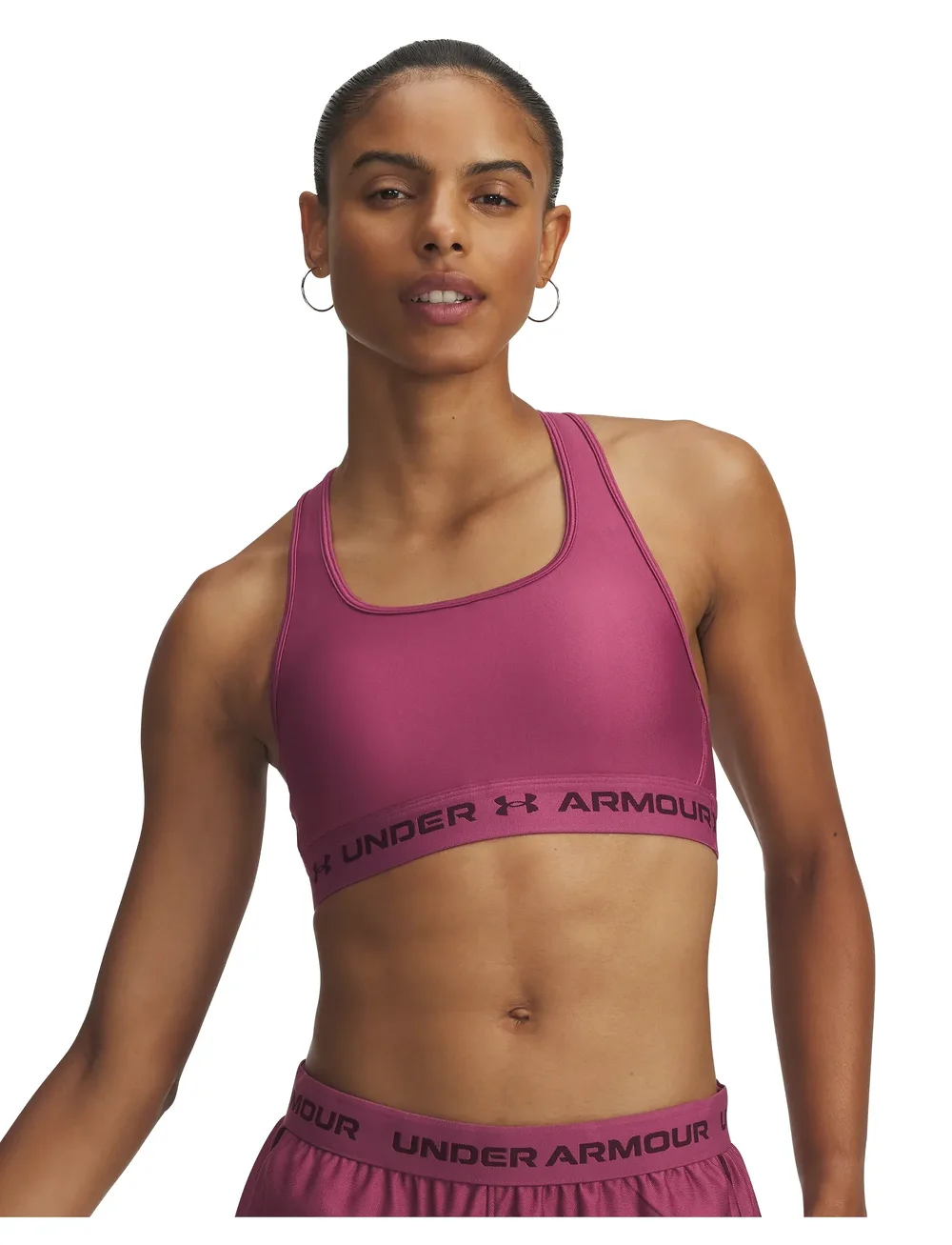 Under Armour - Crossback Mid Bra - medium support - fuchsia dusk - 0
