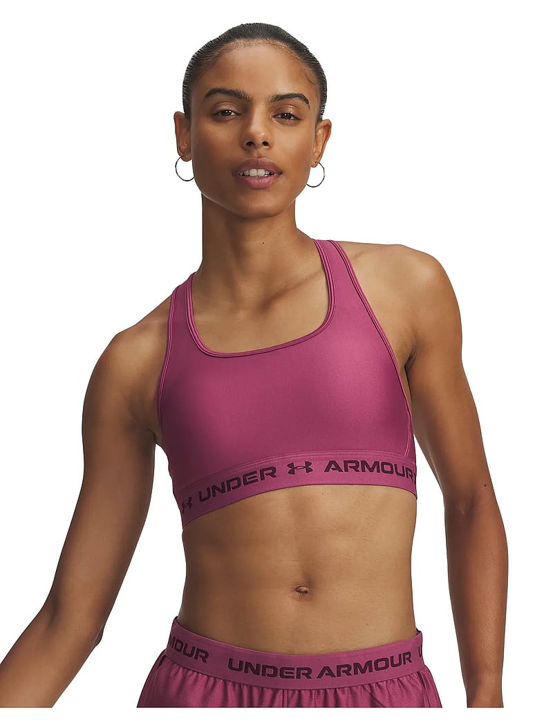 Under Armour - Crossback Mid Bra - mittlerer halt - fuchsia dusk - 0