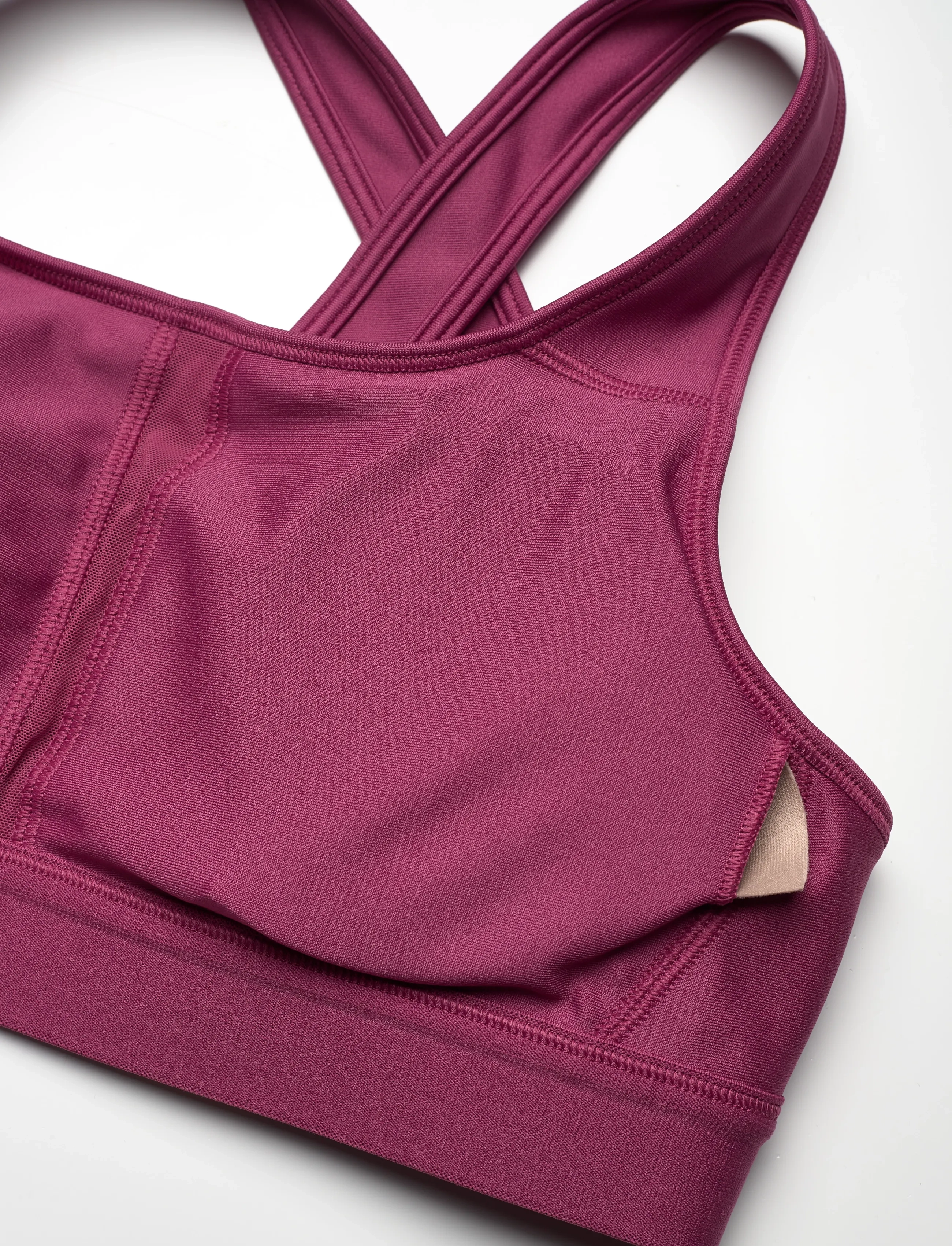 Under Armour - Crossback Mid Bra - mittlerer halt - fuchsia dusk - 4