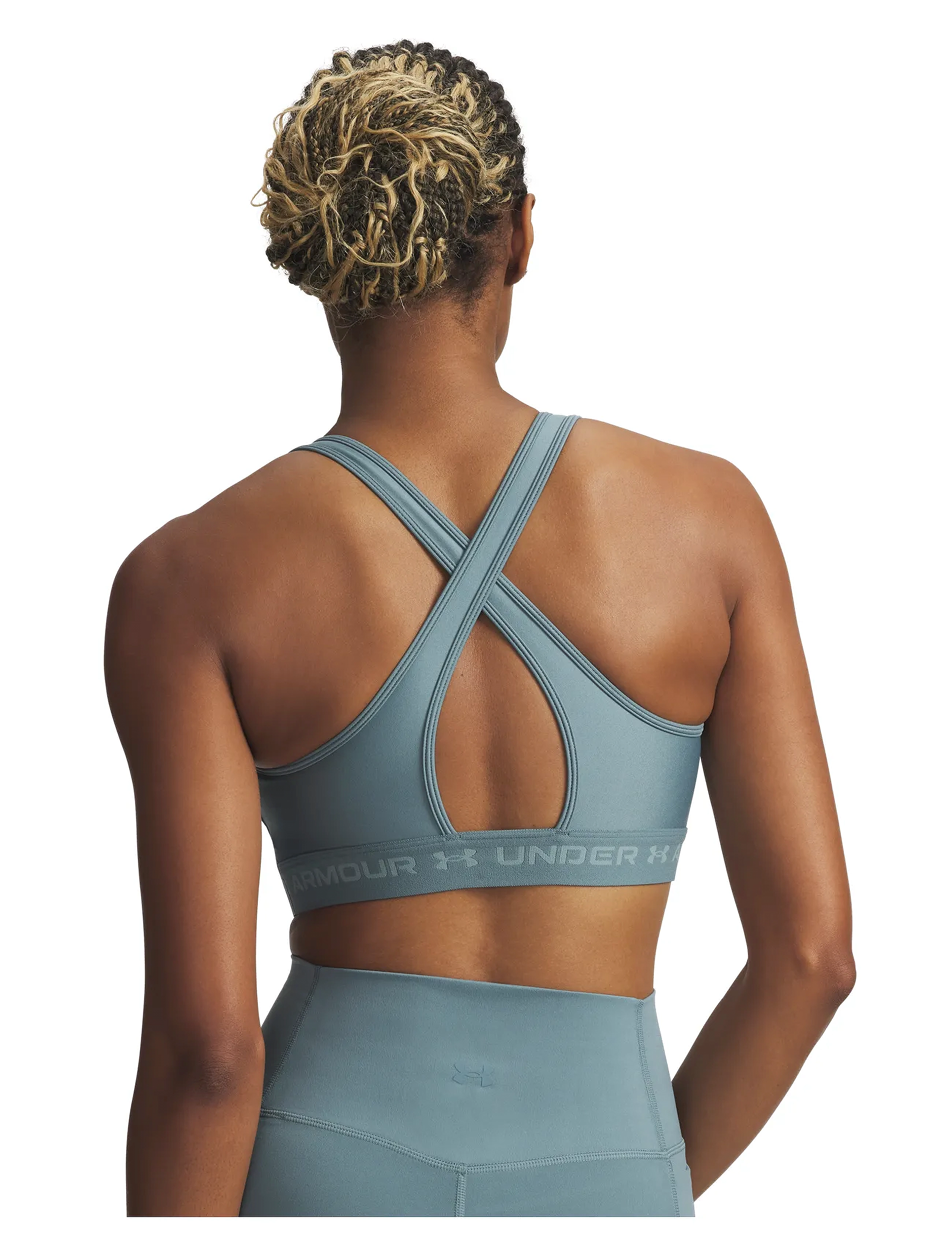 Under Armour - Crossback Mid Bra - sports bh'er: medium støtte - jasper blue - 3