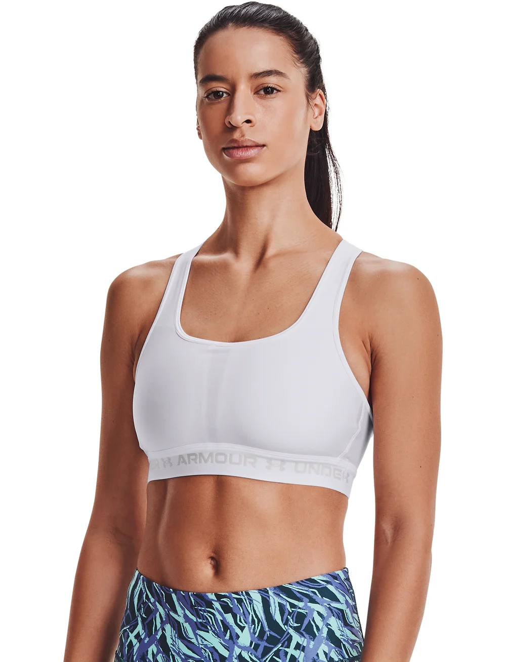 Under Armour - Crossback Mid Bra - medium support - white - 0