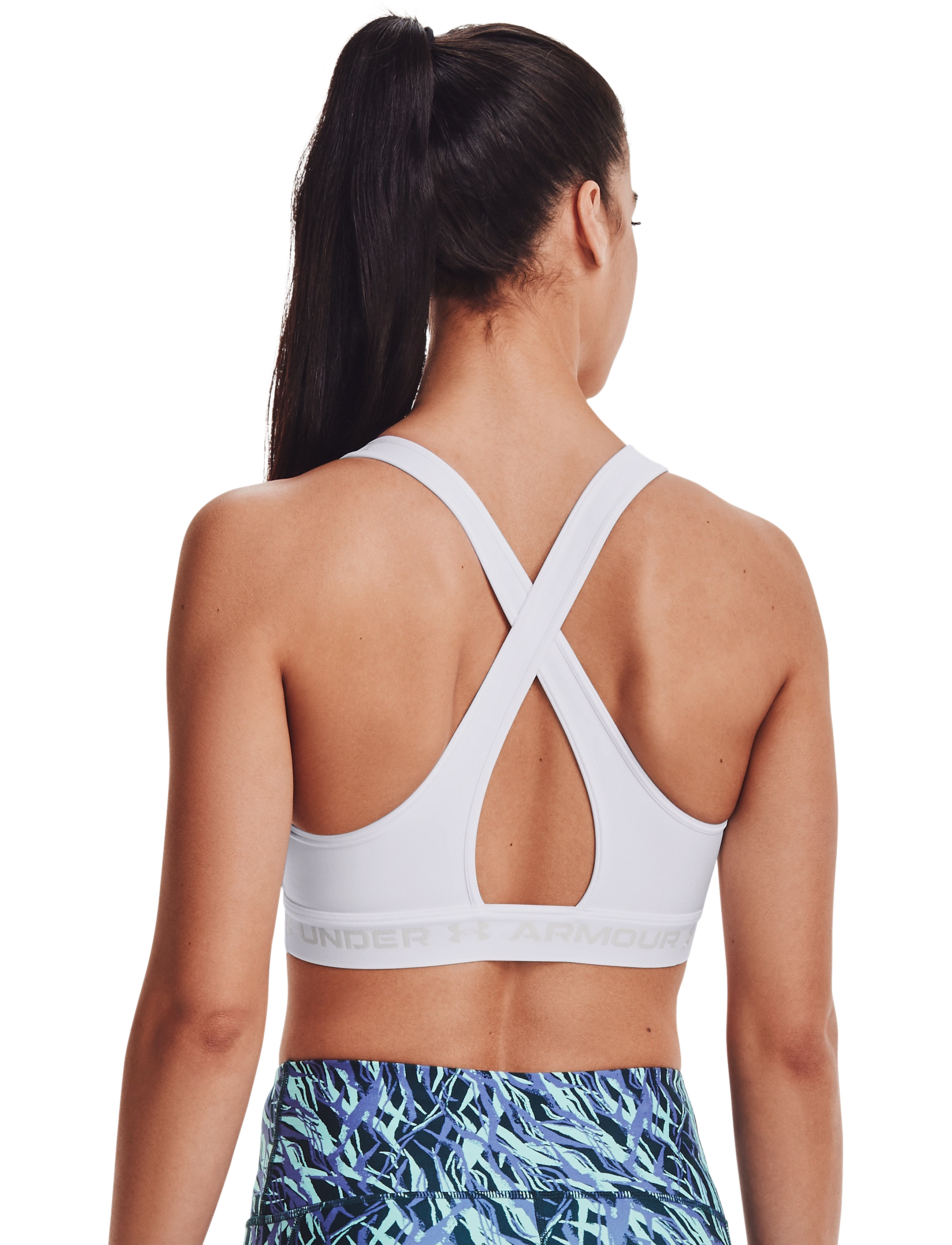 Under Armour - Crossback Mid Bra - mittlerer halt - white - 3