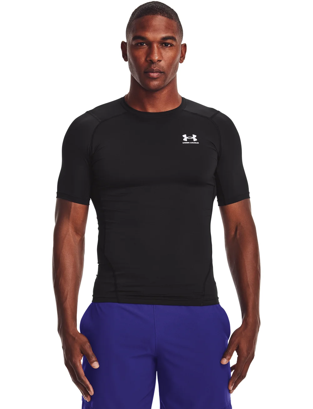 Under Armour - UA HG Armour Comp SS - t-shirts - black - 0