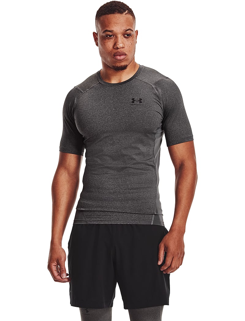 Under Armour - UA HG Armour Comp SS - t-shirts - carbon heather - 0