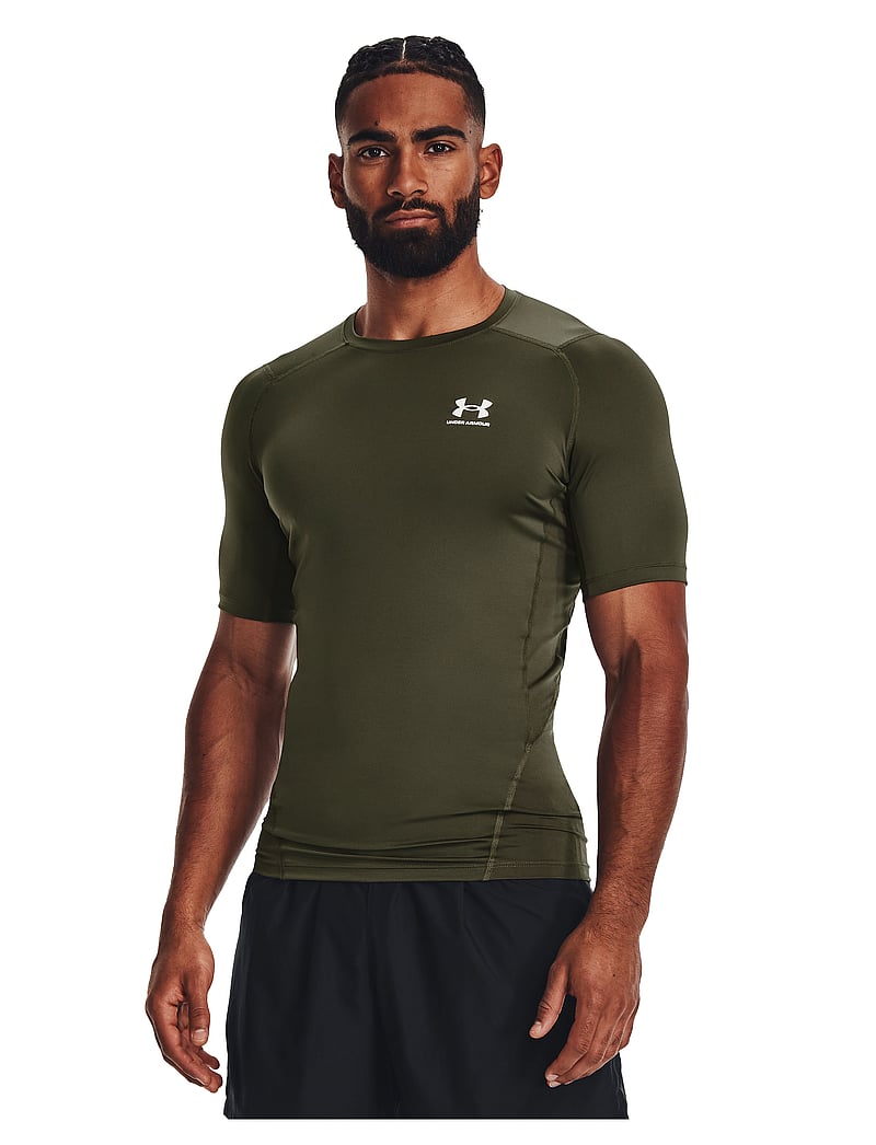 Under Armour - UA HG Armour Comp SS - t-shirts - marine od green - 3