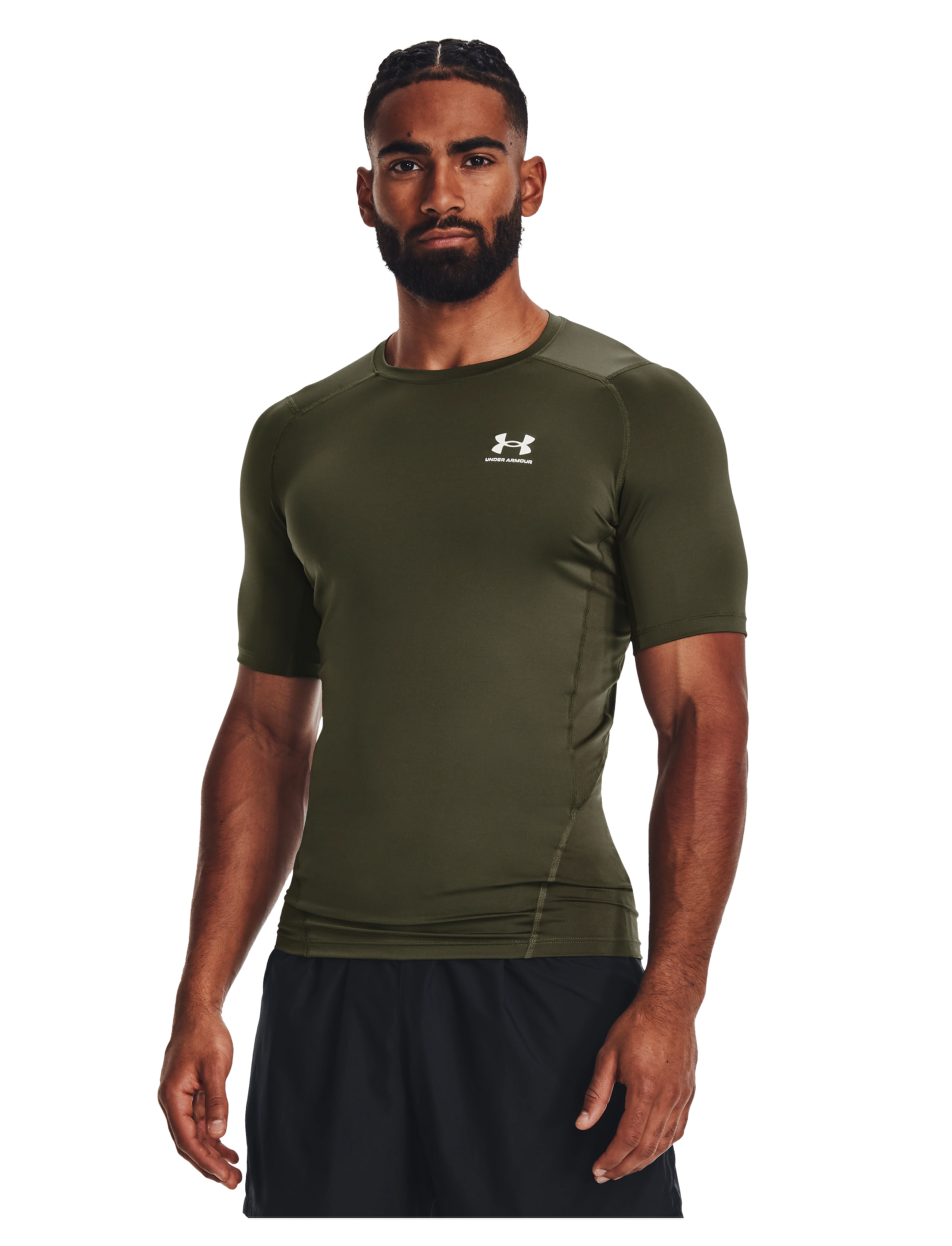 Under Armour - UA HG Armour Comp SS - t-särgid - marine od green - 3
