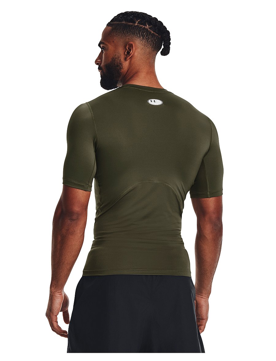 Under Armour - UA HG Armour Comp SS - t-shirts - marine od green - 4