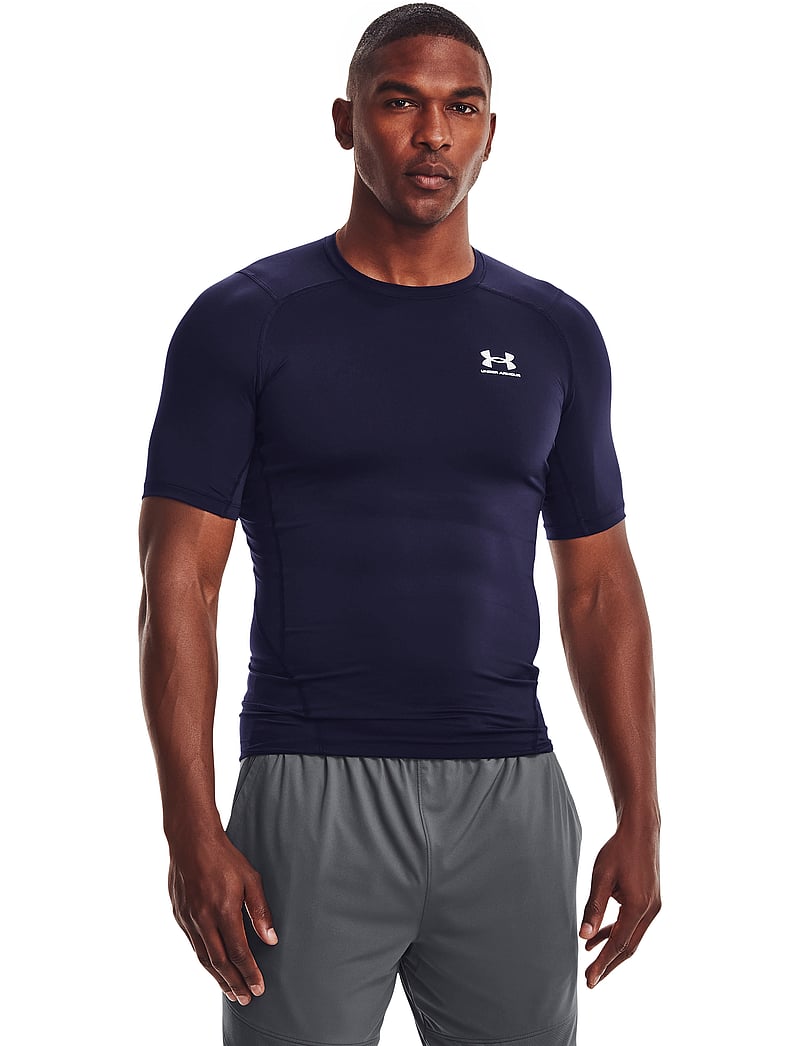 Under Armour - UA HG Armour Comp SS - t-shirts - midnight navy - 0