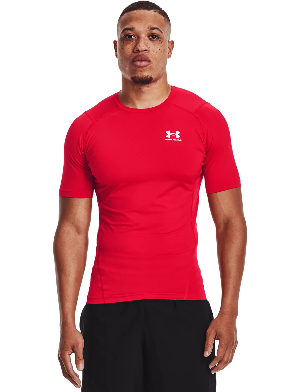 Under Armour - UA HG Armour Comp SS - t-shirts - red - 0