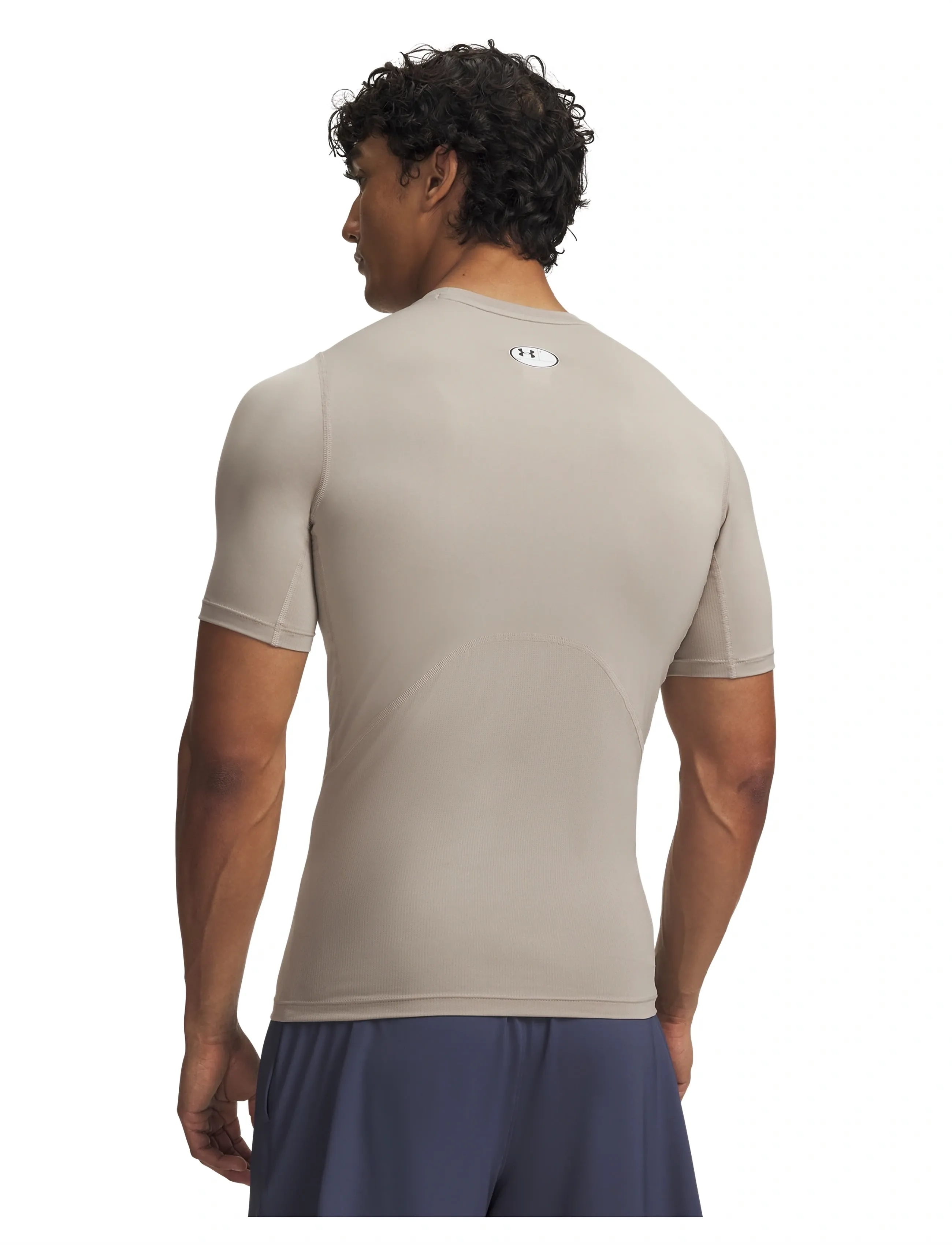 Under Armour - UA HG Armour Comp SS - t-shirts - timberwolf taupe - 3