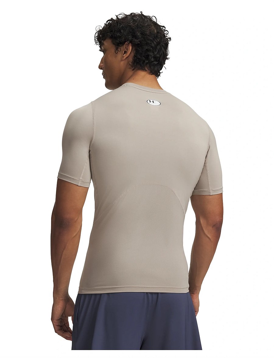 Under Armour - UA HG Armour Comp SS - t-shirts - timberwolf taupe - 3