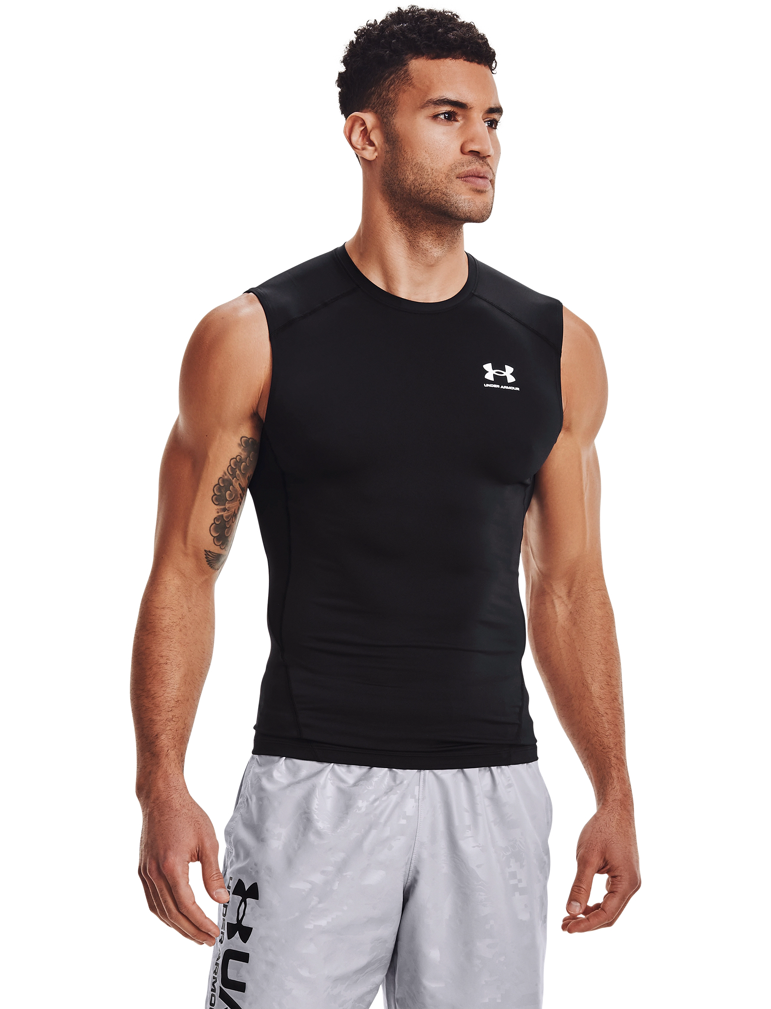 Under Armour Ua Hg Comp Sl, S, T-shirts, Schwarz - Sleeveless, Männerswear