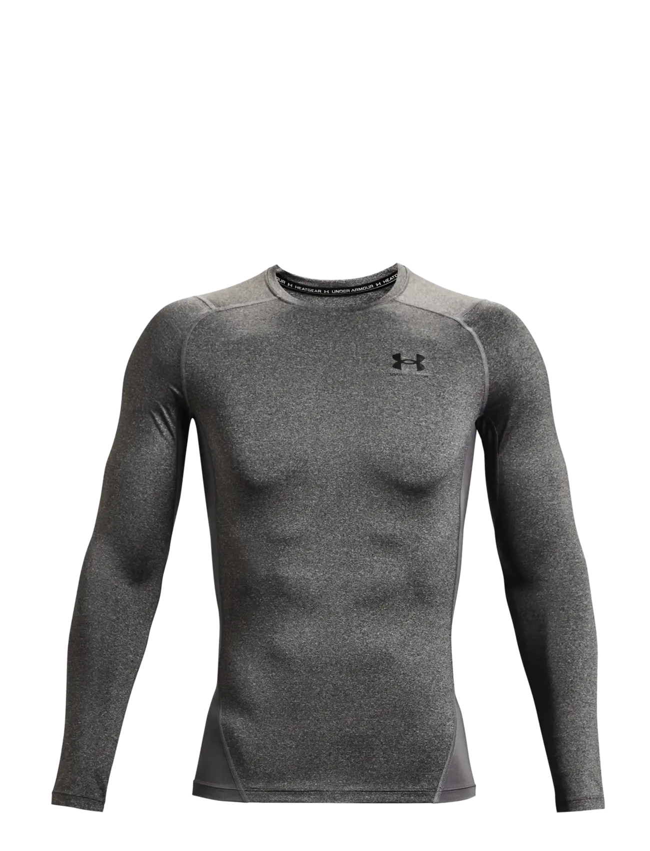 UA HG Armour Comp LS - CARBON HEATHER