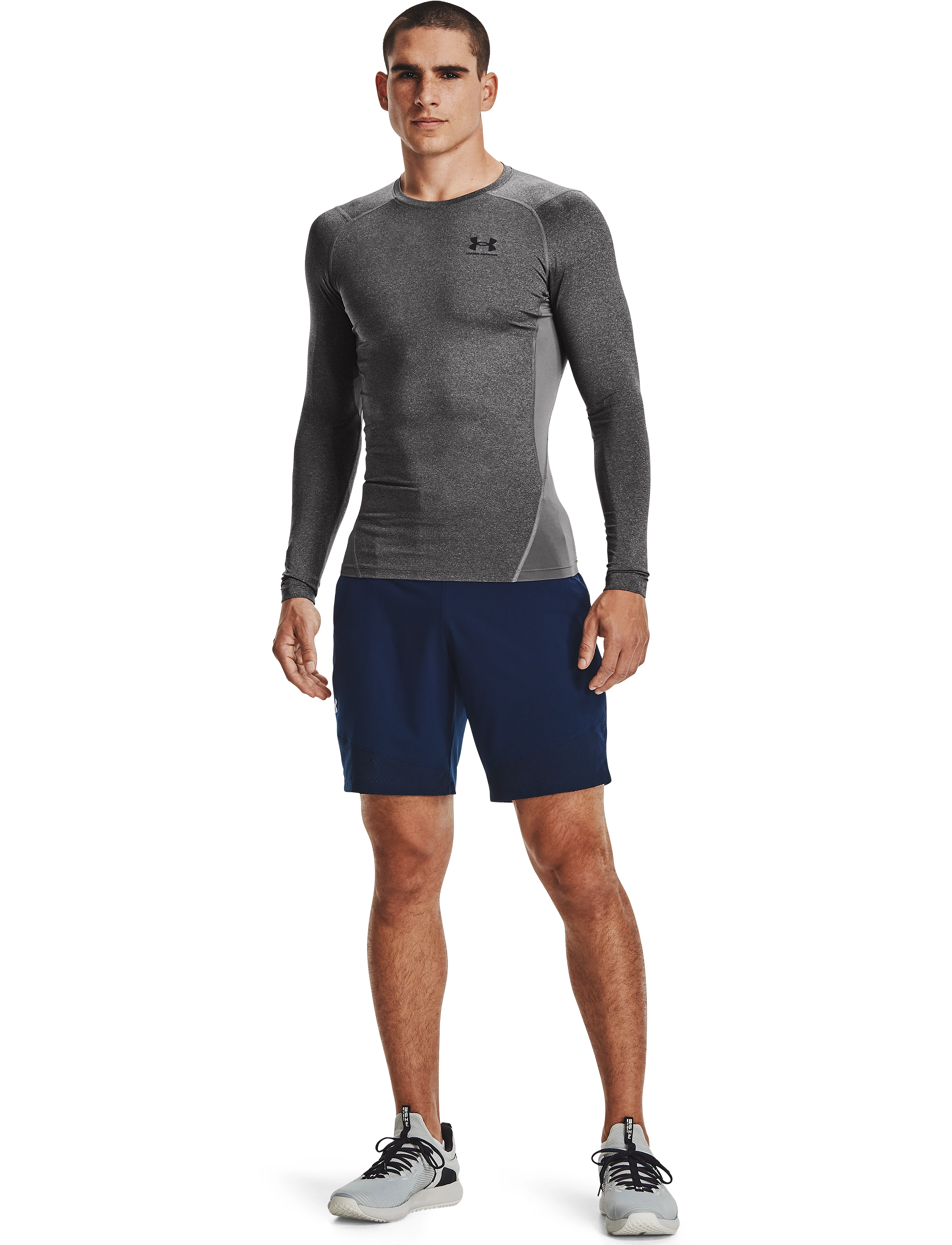 Under Armour Ua Hg Armour Comp Ls, Mænd, Langærmet Kompressionstop, Grå, Str: XXL