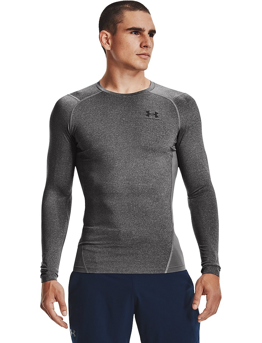 Under Armour - UA HG Armour Comp LS - långärmade tröjor - carbon heather - 3