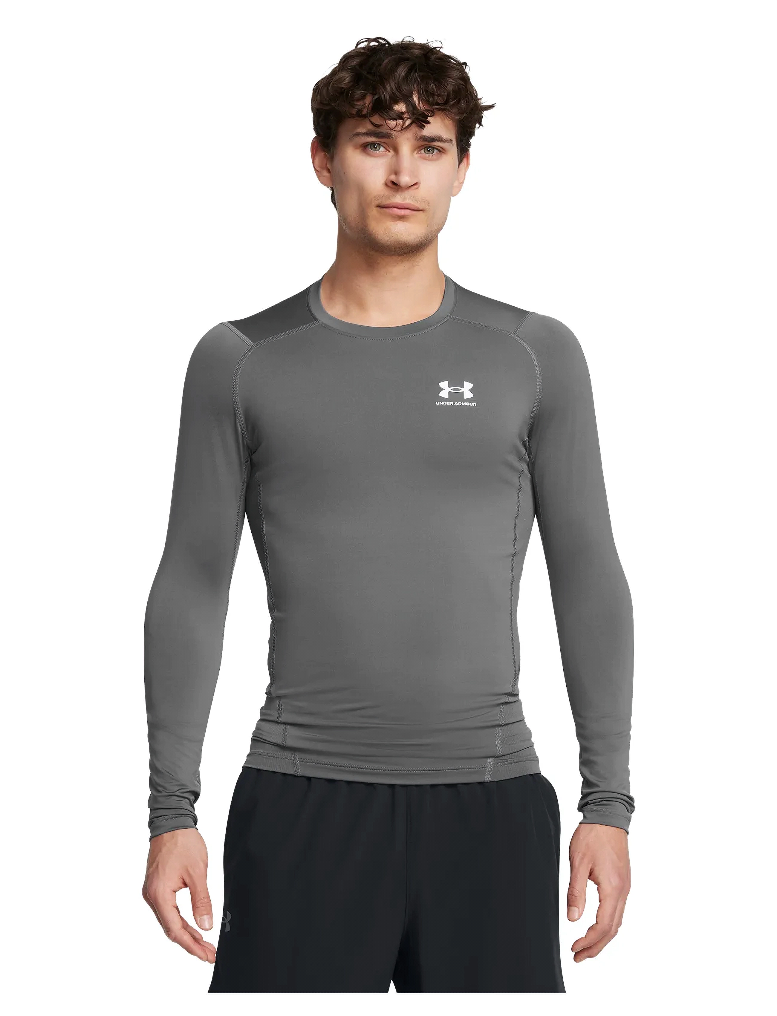 Under Armour Ua Hg Armour Comp Ls, Mænd, Langærmet Kompressionstop, Grå, Str: XXL