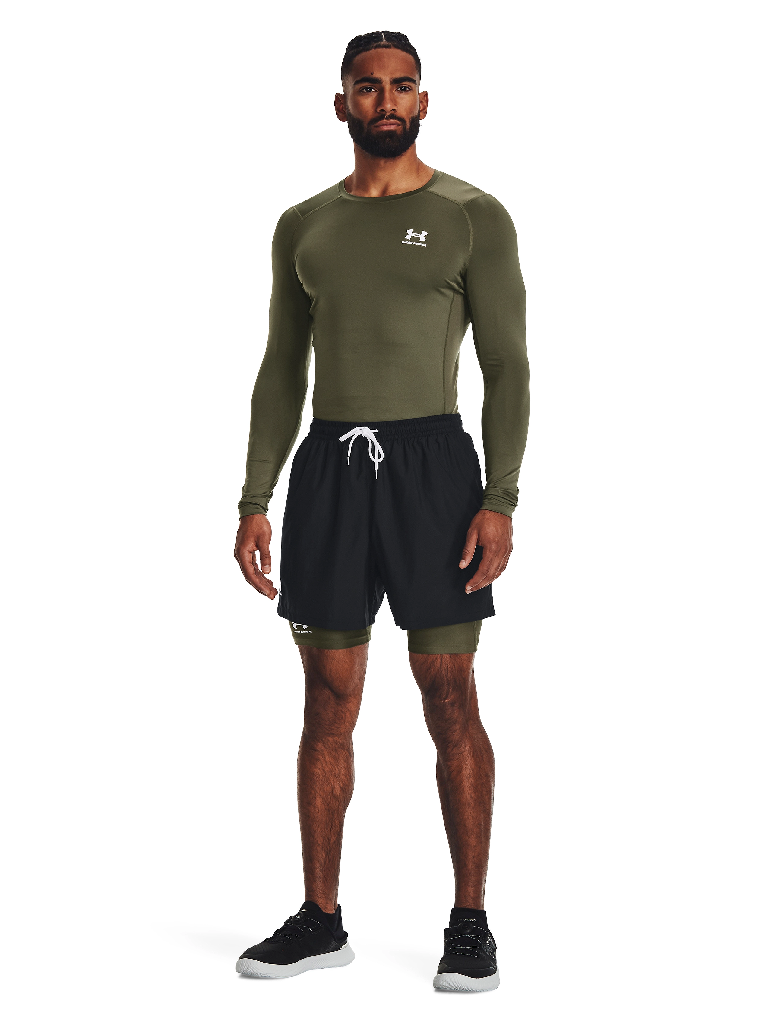 Under Armour Ua Hg Armour Comp Ls, Mænd, Langærmet Kompressionstop, Kakigrøn, Str: XXL