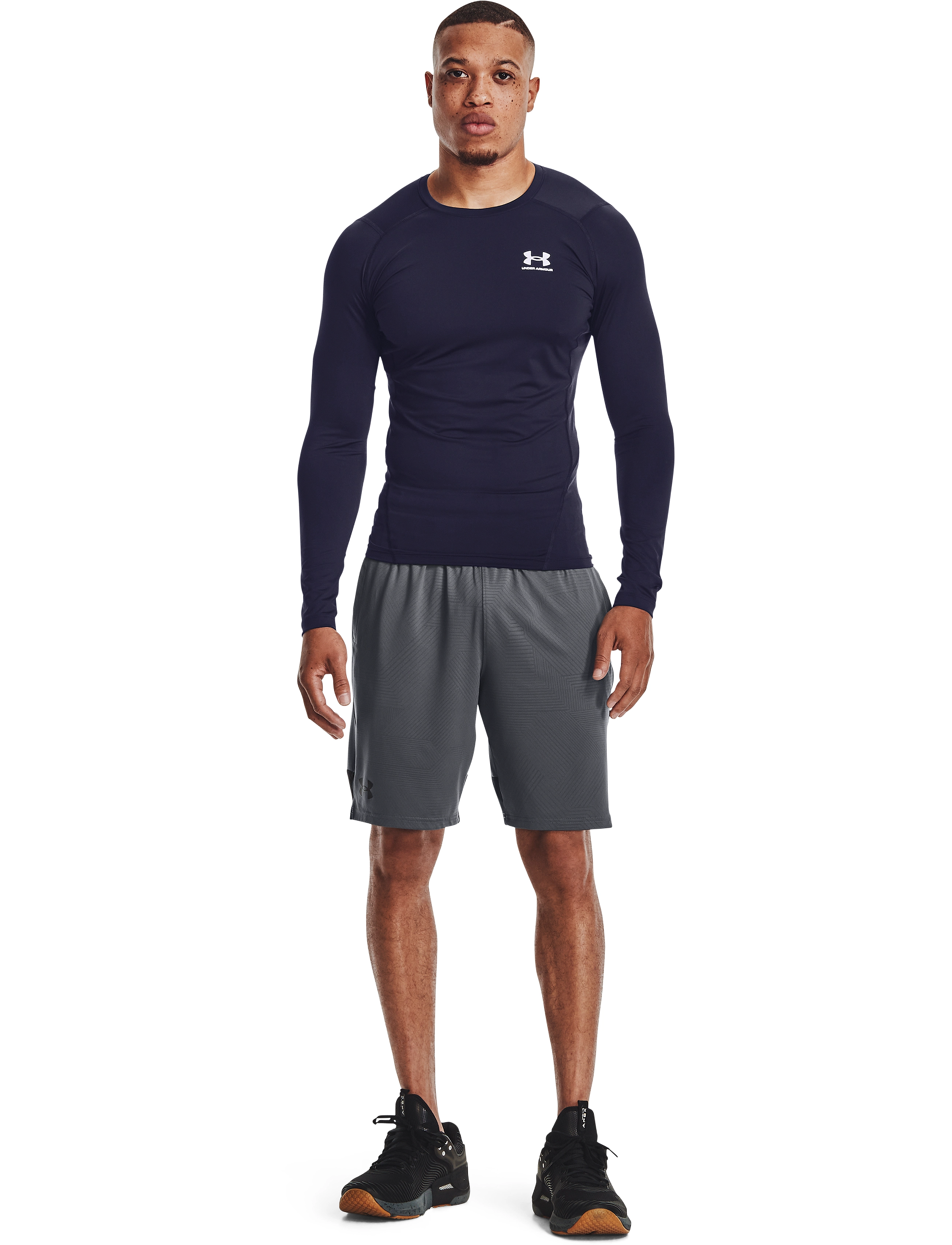 Under Armour Ua Hg Armour Comp Ls, XXL, Navy, T-Shirts > Langærmede, Herre