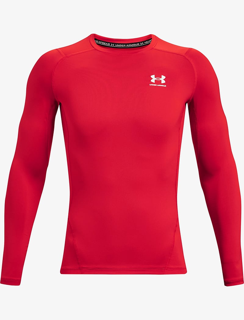 Under Armour - UA HG Armour Comp LS - langærmede t-shirts - red - 0