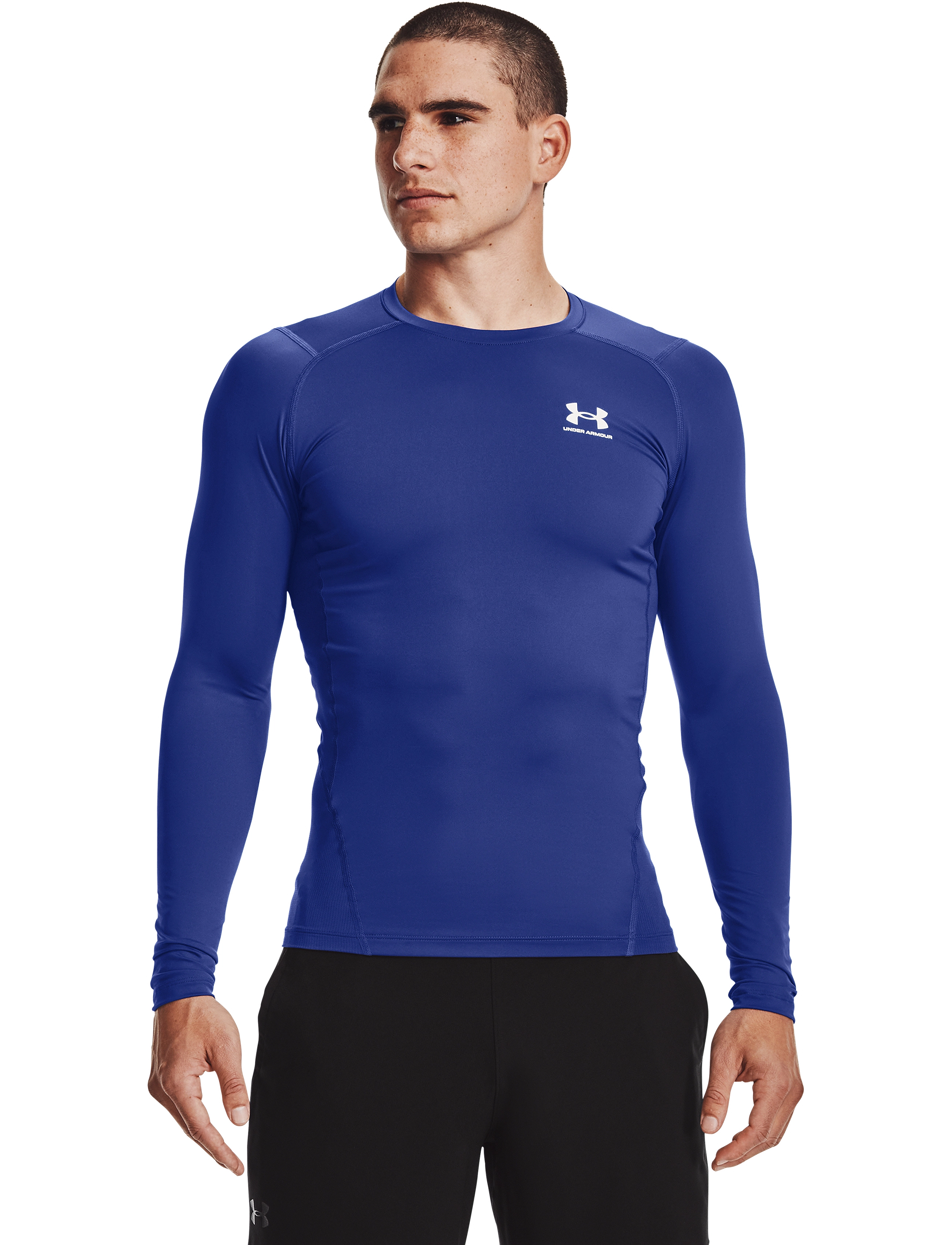 Under Armour Ua Hg Armour Comp Ls, Mænd, Langærmet Kompressionstop, Blå, Str: XXL