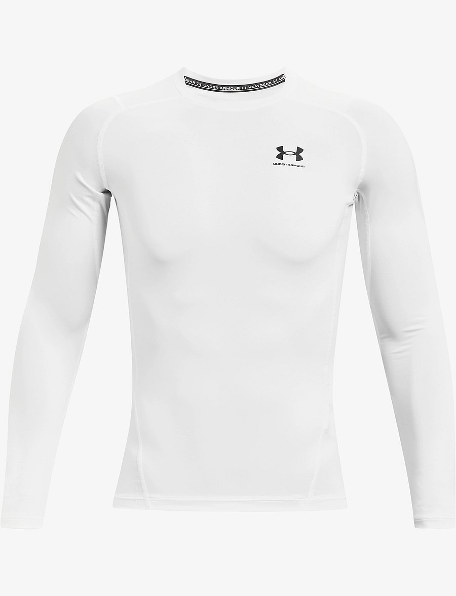 Under Armour - UA HG Armour Comp LS - langærmede t-shirts - white - 1