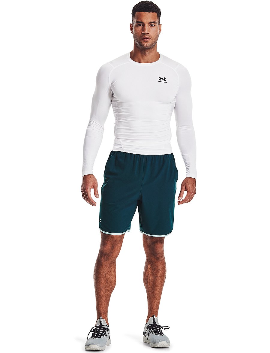 Under Armour - UA HG Armour Comp LS - langærmede t-shirts - white - 4