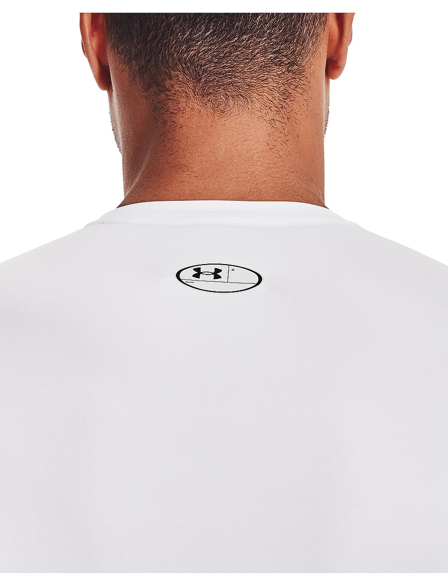 Under Armour - UA HG Armour Comp LS - langærmede t-shirts - white - 5