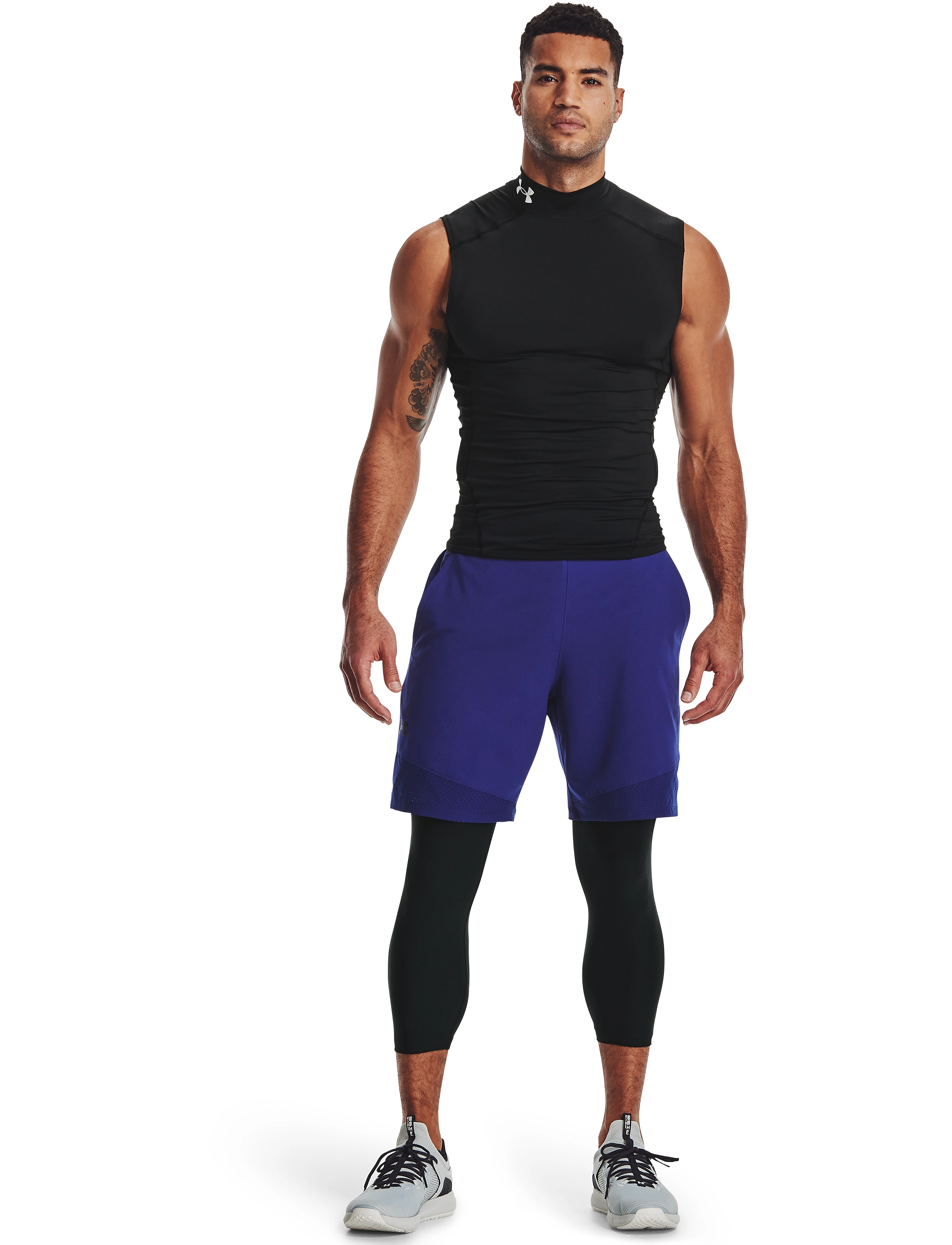 Under Armour Ua Hg Armour 3/4 Legging, Mænd, 3/4 Kompressions Leggings, Sort, Str: XL
